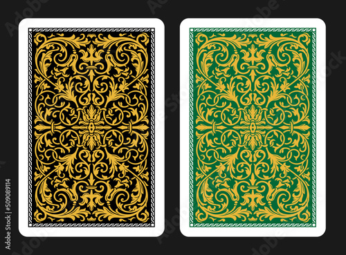 The reverse side of a playing card - back side reverse of playing cards pattern vector