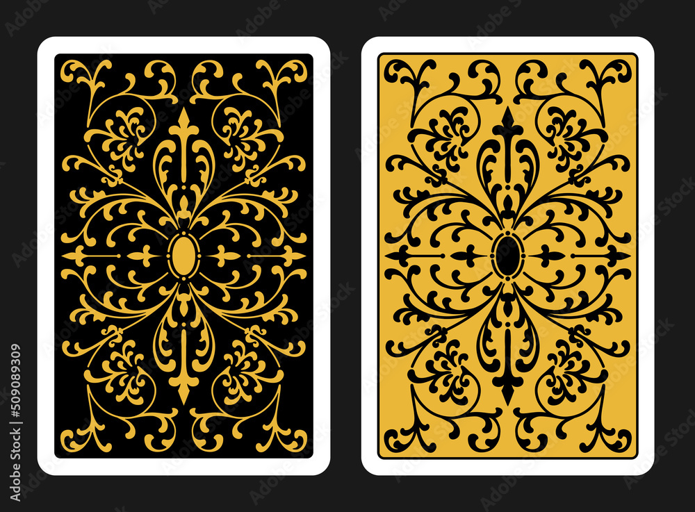 The reverse side of a playing card - back side reverse of playing cards pattern vector