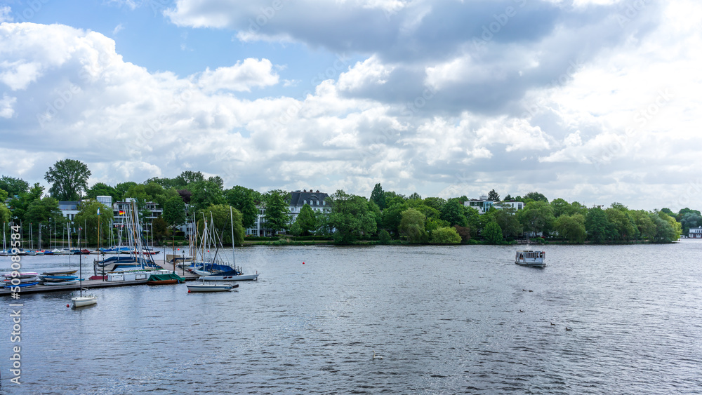 View of the old Alster in Hamburg