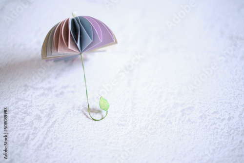 梅雨、傘、ホワイト背景、漆喰