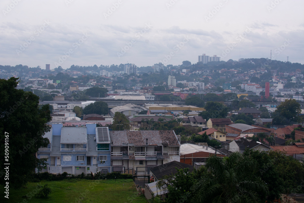 Novo Hamburgo, Rio Grande do sul, Brazil- May 26, 2022 : view of the city center with hotel Locanda Novo Hamburgo, Rio Grande do sul, Brazil- May 26, 2022 : view of the city center with hotel Locanda