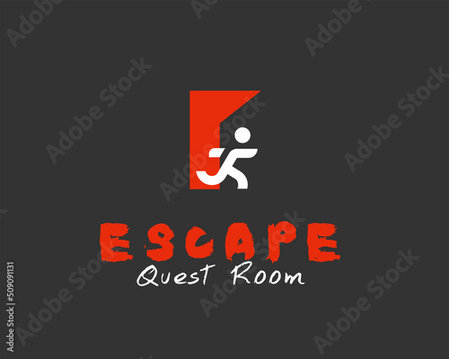 Escape game symbol. Quest room sign