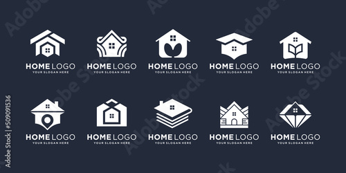 Vector Icon home logo design template. vector house, home abstract, luxury home, branding home logo.