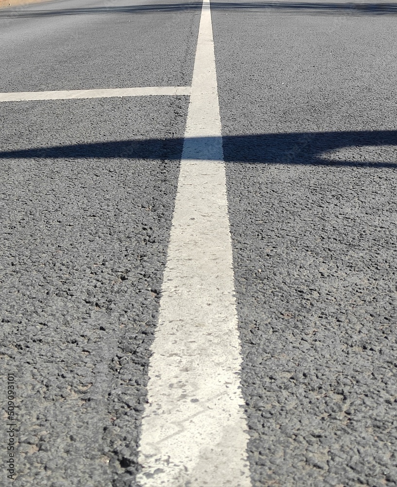 Obraz premium Marking lines on asphalt.