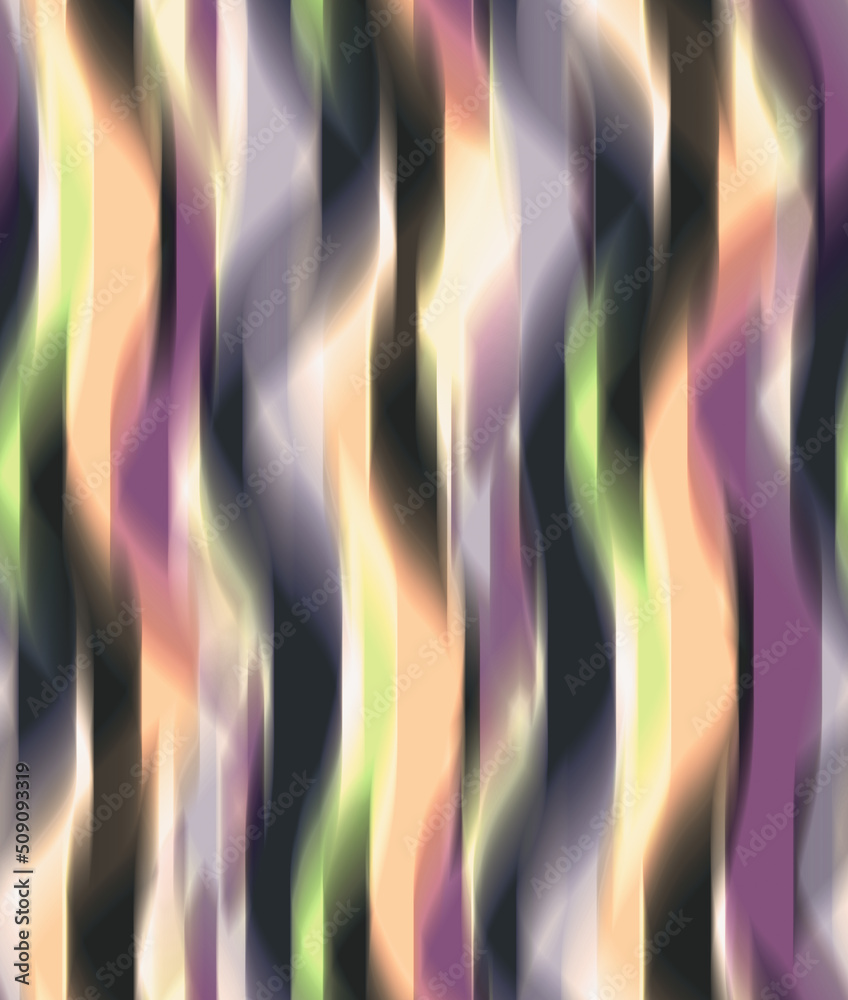 Soft Blurred Wavy Stripes Abstract Seamless Trendy Pattern Colorful Chic Fashion Design Perfect for Allover Fabric Print