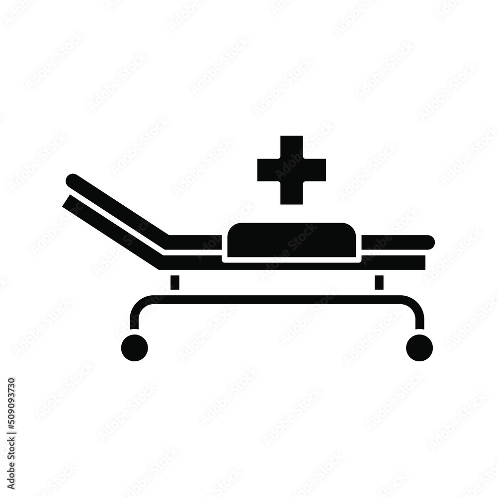 Hospital bed icon. medical sign. vector illustration Hospital bed icon. medical sign. vector illustration