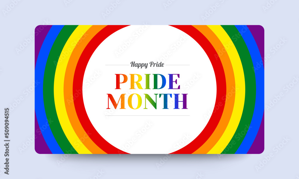 Happy pride month - rainbow pride ribbon roll heart shape with hands ...