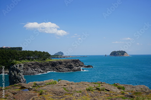 fascinating seascape with island