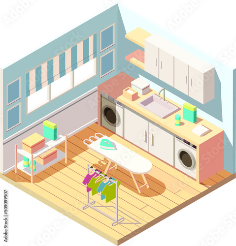 isometric laundry or dry cleaning washing machines