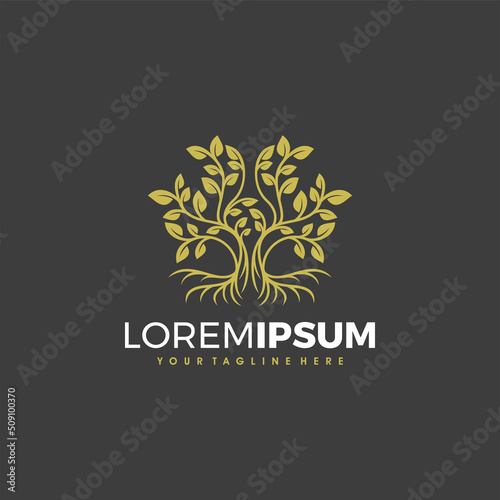 Roots Logo Template Vector Illustrator