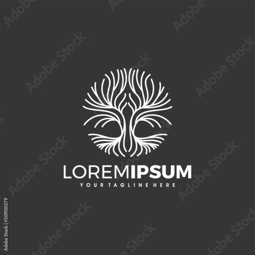 Roots Logo Template Vector Illustrator