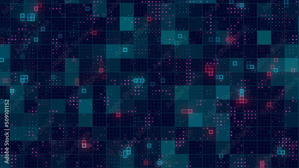 Futuristic mosaic with halftone dot pattern. Modern trendy design. Abstract geometric background. Digital seamless loop animation. 3d rendering. HD resolution Futuristic mosaic with halftone dot pattern. Modern trendy design. Abstract geometric background. Digital seamless loop animation. 3d rendering. HD resolution
