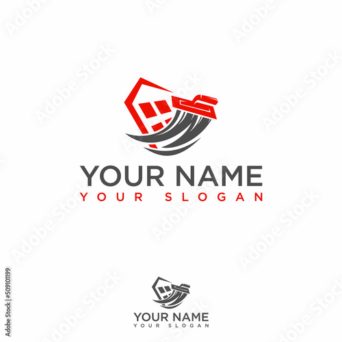 House painting and remodeling logo icon vector template