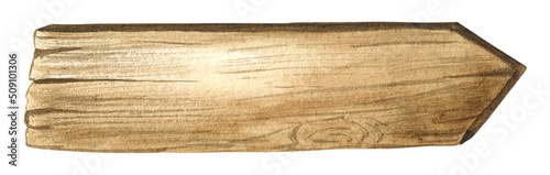watercolor pieces of wood. Wooden signboard for copying space. Wood texture Background with watercolor hand-painted.