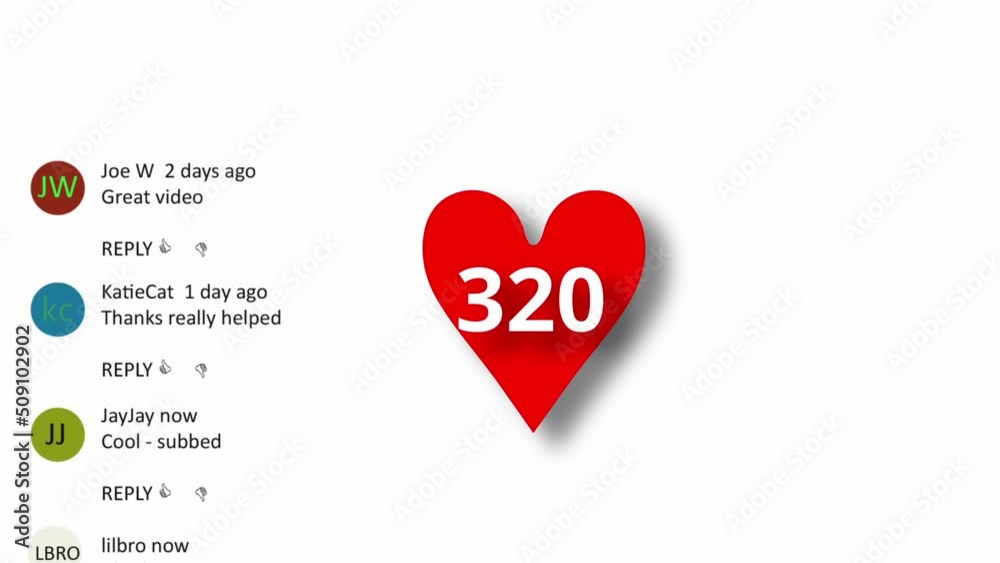 Likes and comments on successful social media channel Likes and comments on successful social media channel