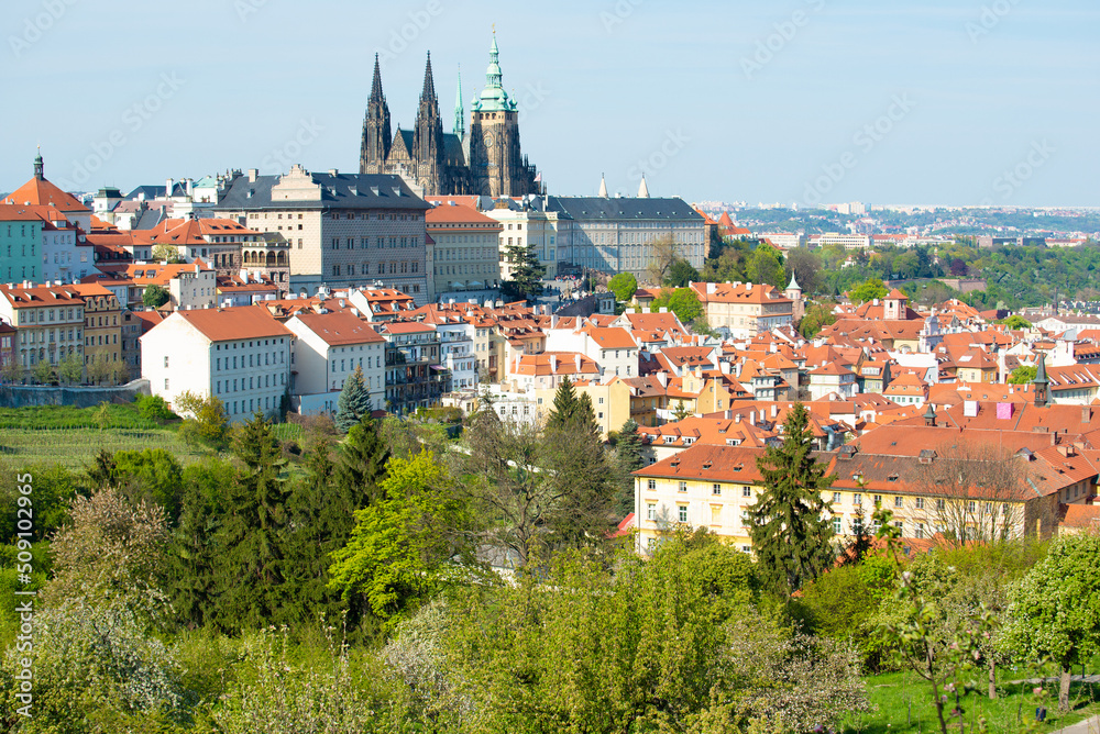 Saint Vitus Cathedral and Prague Castle. Prague, Czech Republic