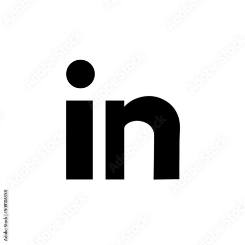 LinkedIn American business icon logo, vector illustration photo