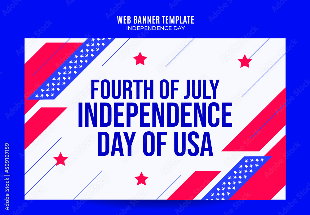 Happy 4th of July - Independence Day USA Web Banner for Social Media Poster, banner, space area and background Happy 4th of July - Independence Day USA Web Banner for Social Media Poster, banner, space area and background