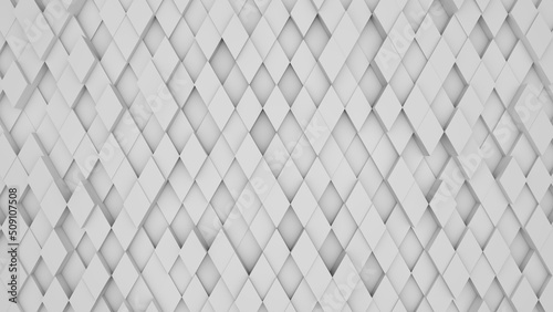 Abstract background of white squares divided into triangles. The texture of white tiles.