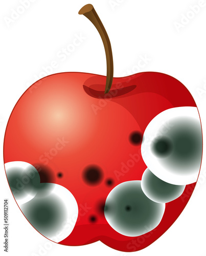 An apple with mould