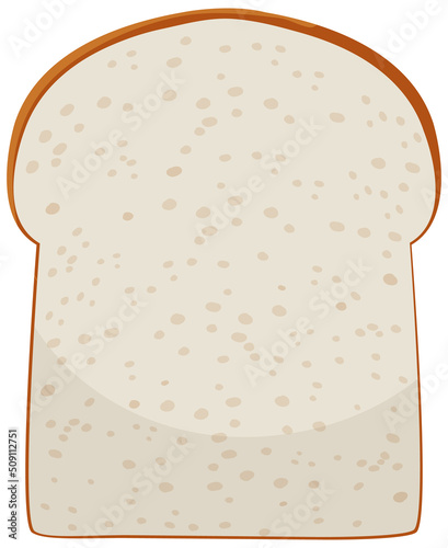 A whole wheat bread on white background