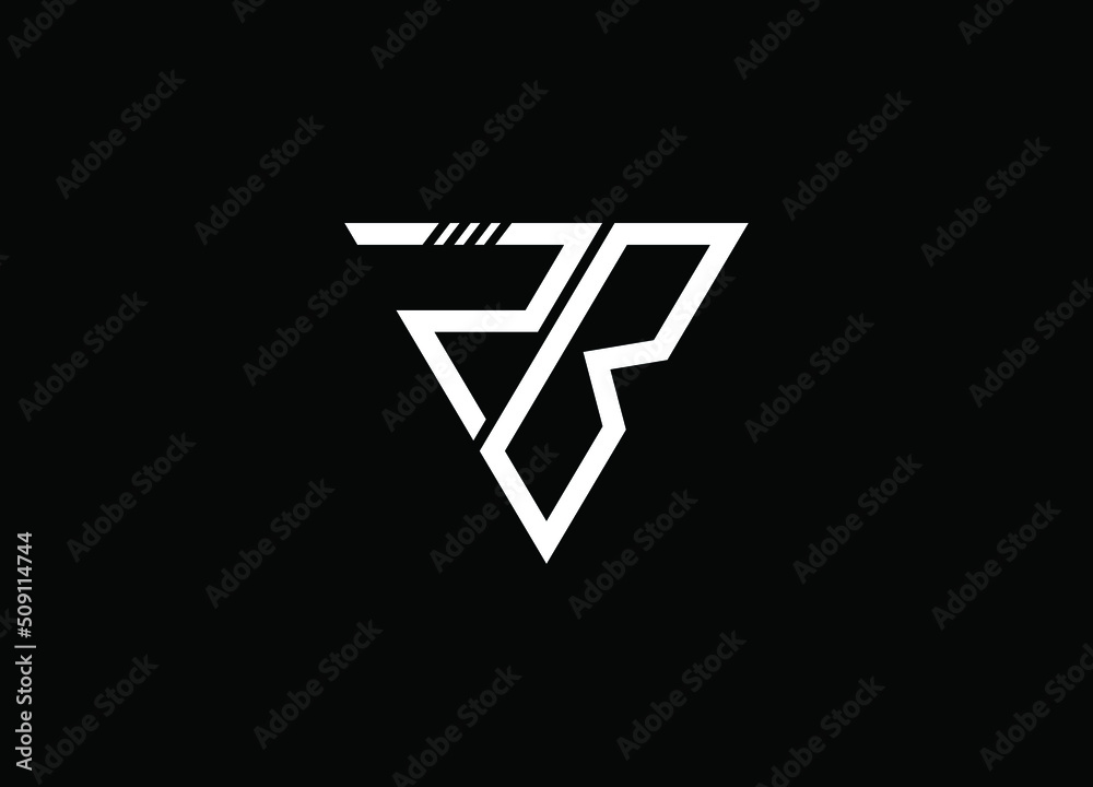 RB logo designed with letter R B in vector format. Stock Vector | Adobe ...