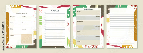 Weekly planner and notebook