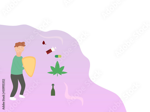 a man defends against drugs