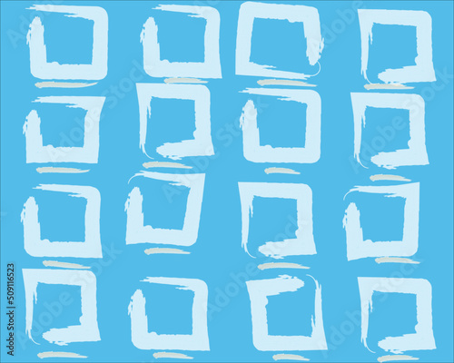 Image of white artistic squares on a blue background. suitable for school photoshoot