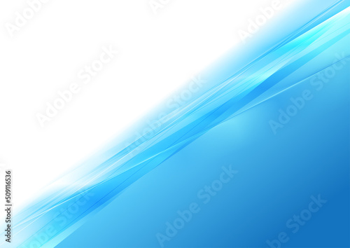 Contrast blue and white abstract background with glossy stripes. Vector design