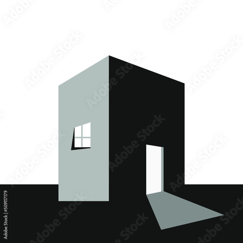 Minimalist house black and white