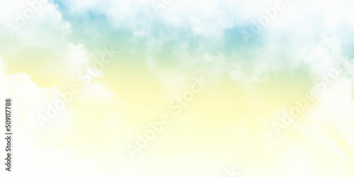 Abstract pastel sky watercolor background.