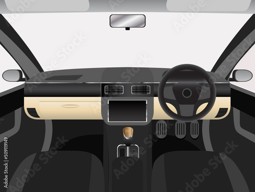 Vector Illustration of Car Dashboard