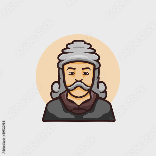 Lawyer cartoon mascot logo vector