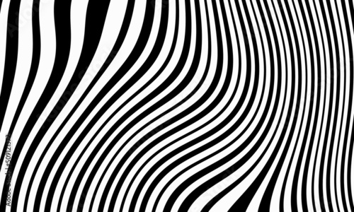 Black and white wavy striped background.