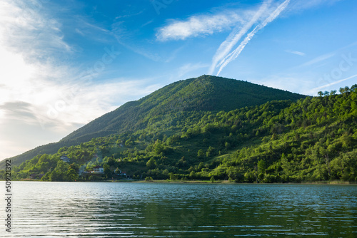 Pliva lake near Jajce town. Bosnia and Herzegovina