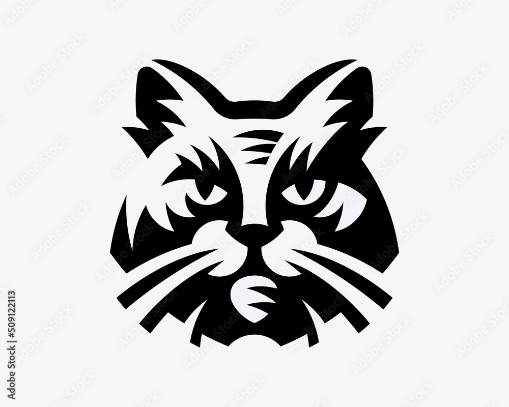 Cat modern logo, emblem design editable for your business. Feline vector illustration.
