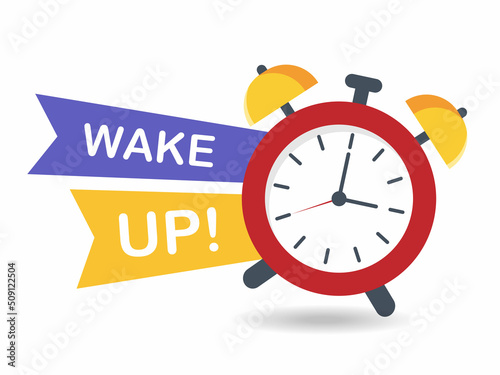 Time and alarm clock for morning. Illustration of call and clock, reminder and timer symbol.Retro clock. Isolated design. Vector