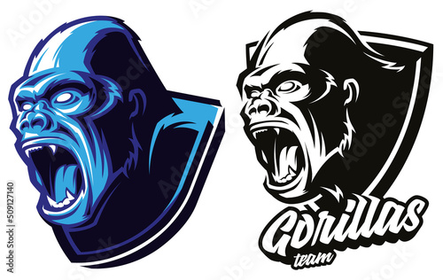 Vector Angry Gorilla. Sport Logo