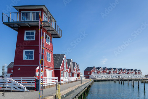 Houses near to the sea in Bagenkop, Langeland island, Denmark	