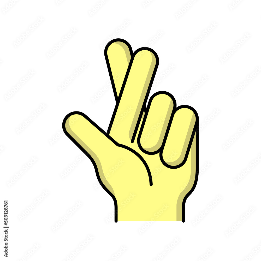 crossed finger icon design template vector illustration crossed finger icon design template vector illustration
