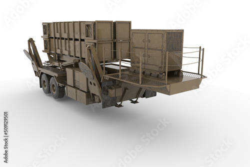 3d render of a truck, truck, tank, 3D truck, Habby car photo