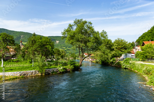 Pliva river in the central part of Bosnia and Herzegovina. Not far from the town of Jajce.