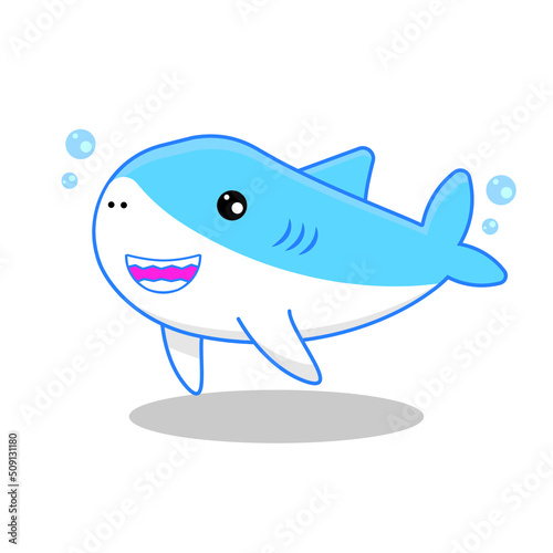 cute shark illustration vector