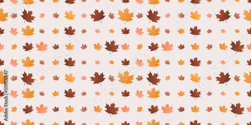 Retro Style Autumn Leaf Pattern Background Design, Rows of Many Colorful Fallen Leaves, Texure, Wallpaper Template for Web in Editable Vector Format photo