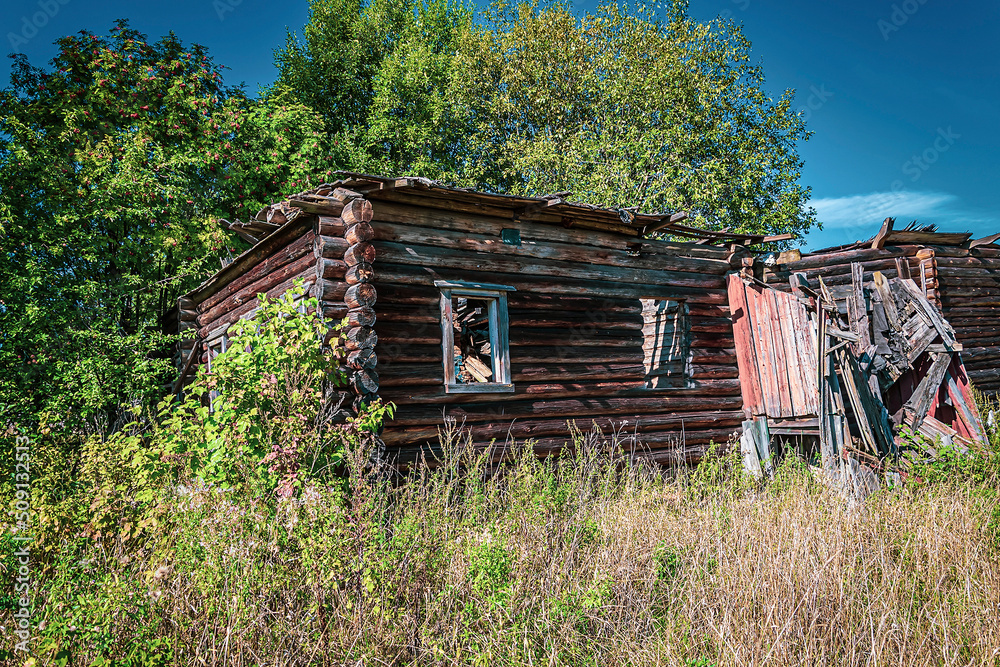 destroyed village house destroyed village house