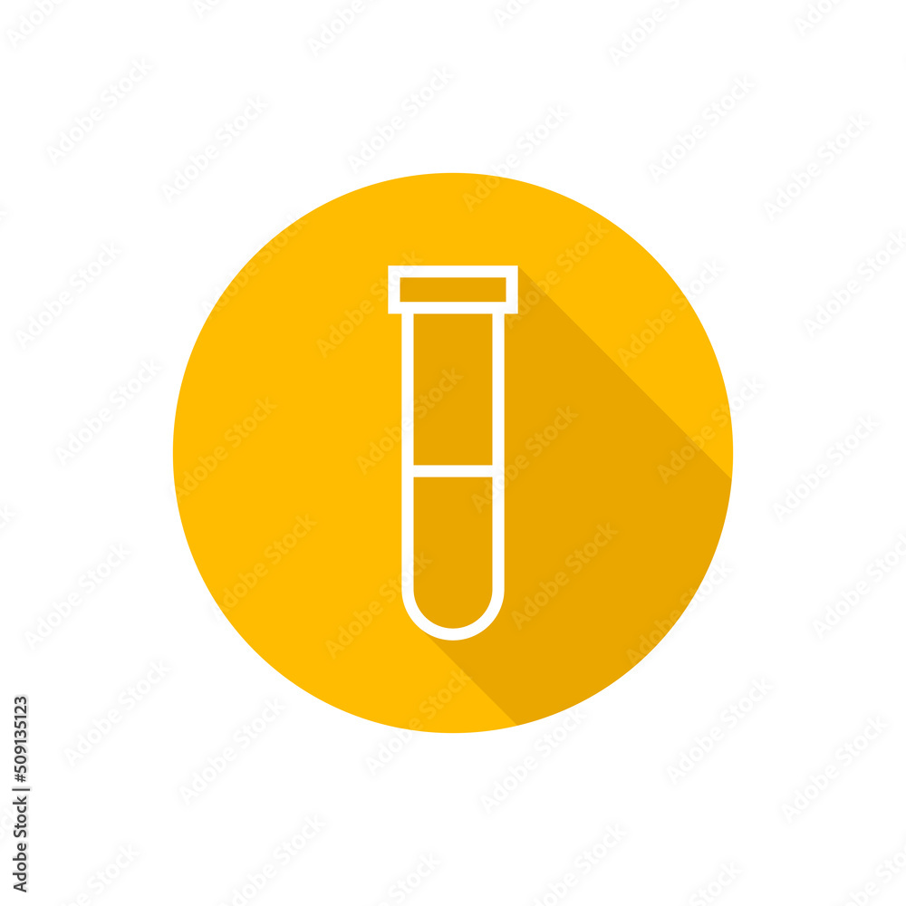 Test tube flat icon with shadow Test tube flat icon with shadow