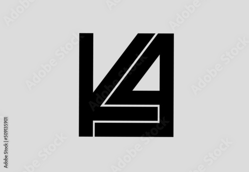 ka ak k a initial letter logo photo