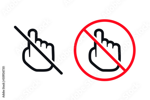 Do not touch. Vector illustration