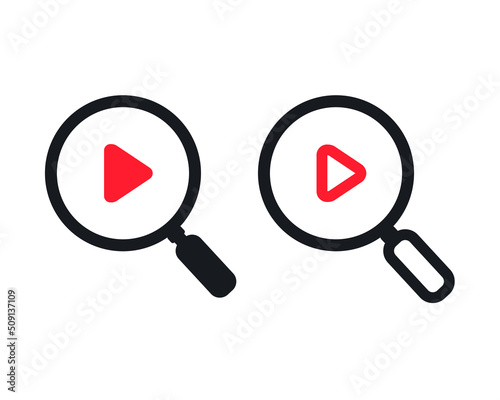 Search find video. Vector illustration